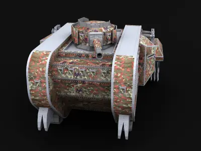 Super Tank War Machine Low-poly 3D model