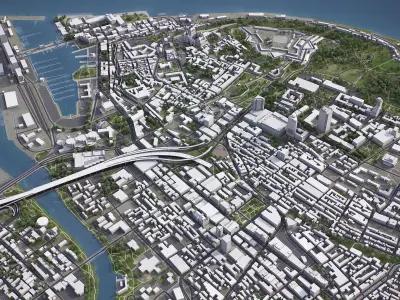 Quebec Low-poly 3D model