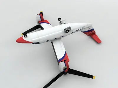 Bell Agusta BA 609 VTOL Aircraft Low-poly 3D model