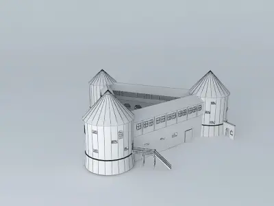 16th Century Fortress Low-poly 3D model
