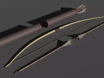 Longbow Low-poly 3D model