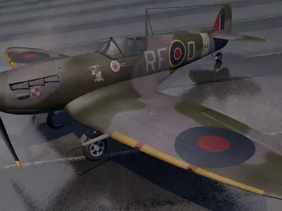 Supermarine Spitfire Mk-5b 3D model