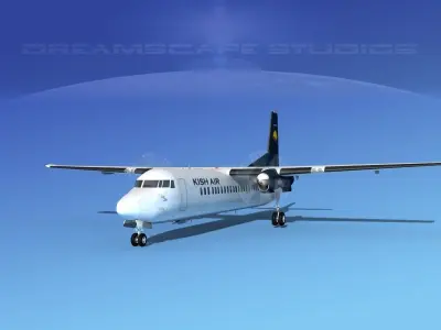 Fokker F-60 Kish Air 3D model