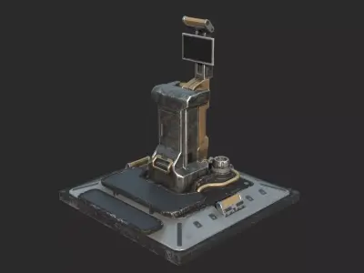 Future Science Fiction Computer Console 3D model purchase