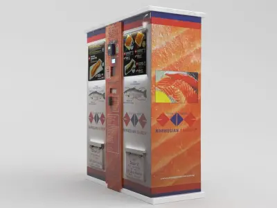 Salmon Dispenser Low-poly 3D model