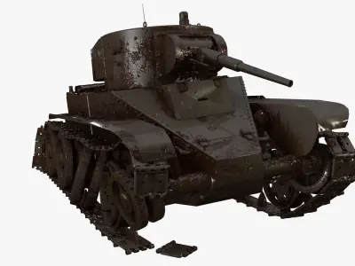 Battle Worn Tanks BT-7 3D model