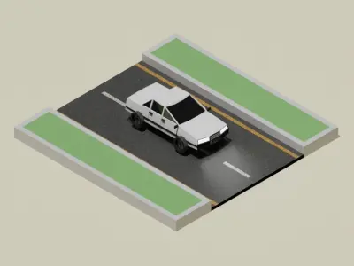 Low Poly Vehicle Package Low-poly 3D model
