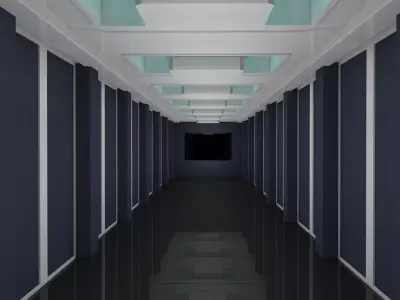 Hallway Free low-poly 3D model