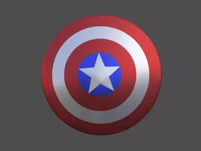 Captain America shield 3D model
