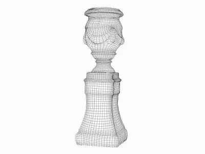 Medieval Vase Low-poly 3D model