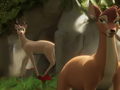 Lana the Doe Low-poly 3D model