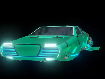 Scifi Sports Car Free 3D model