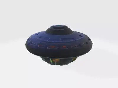 alien UFO Low-poly 3D model