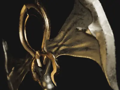 EgyptianCombat Axe Low-poly 3D model