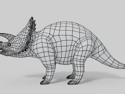 3D Triceratops Model dinosaur Low-poly 3D model