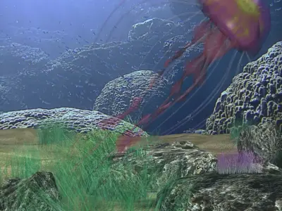 Jellyfish Rigged Low-poly 3D model