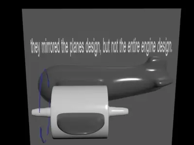 Twin Mirrored Engine Pairs - Eliminate Cause Drift - Concept 3D model