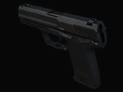 HK USP 9 Pistol Low-poly 3D model