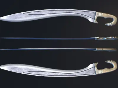 Spanish Falcata Low-poly 3D model purchase