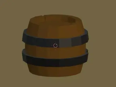 LowPoly Barrel Free low-poly 3D model