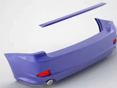 Lexus IS F sport car parts 3D model