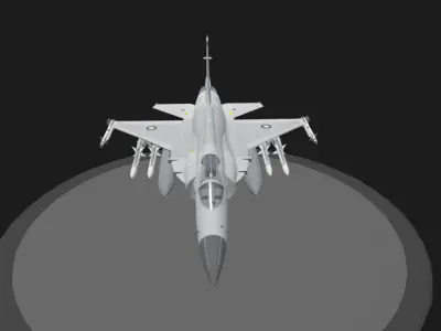 JF-17 Thunder 3D CGI Model - OBJ Format Low-poly 3D model