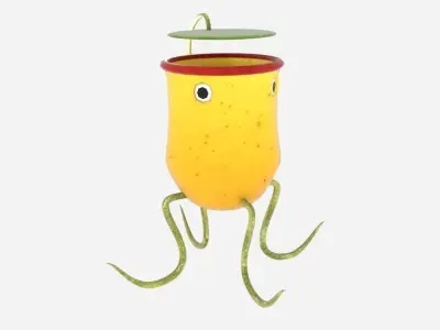 Pitcher Plant Monster Low-poly 3D model