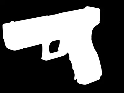 Glock 17 Camouflage Green Low-poly 3D model