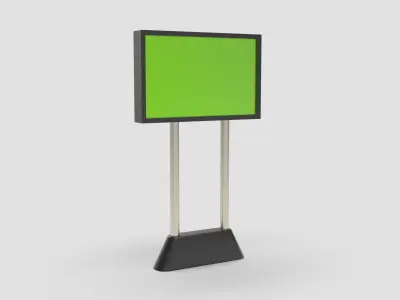 Pavement Sign Outdoor Advertising city light big TV 3D model