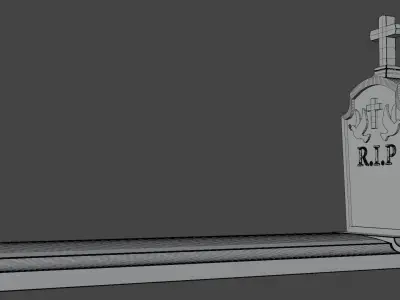 Tombstone Low Poly 3D Model by Cytrus Low-poly 3D model