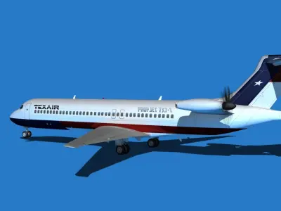 Boeing 7X7-1 Jet Fan V108 3D model