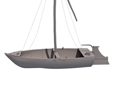 River Nile Boat 3D model