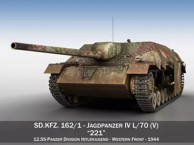 Jagdpanzer IV L70V Late Production - 211 3D model