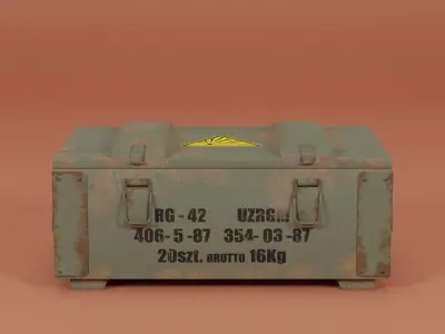 Ammunition Box RG-42 Low-poly 3D model