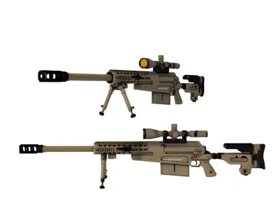 KSr50 sniper rifle 3D model