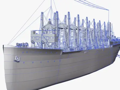 USS Cyclops - AC-4 - Collier Ship 3D model