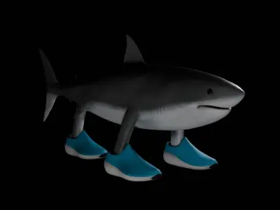 Tralalero Tralala Low-poly 3D model