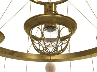 Lutyens Concentric Hoop Chandelier incollect 3D model
