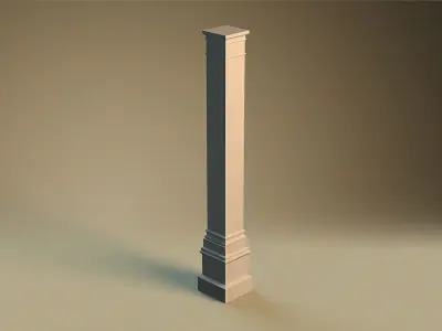 Collumn pedestal Free low-poly 3D model