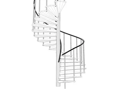 Spiral Staircase Low-poly 3D model