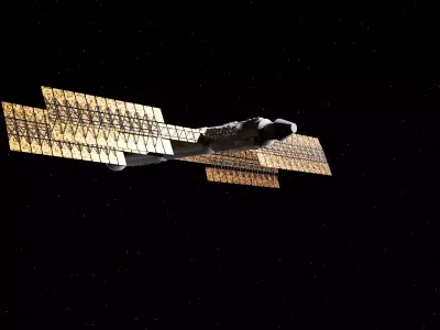 space ship cum space station Low-poly 3D model