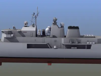 MEKO 200 Frigate Low-poly 3D model