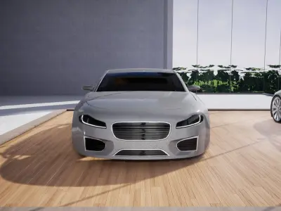 Free generic small 4 door hatchback Free low-poly 3D model