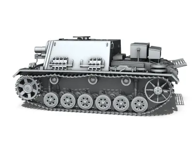 Self-propelled heavy Infantry Gun 15cm StuIG 33B  3D model