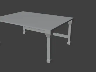 Table Furniture prop Free low-poly 3D model