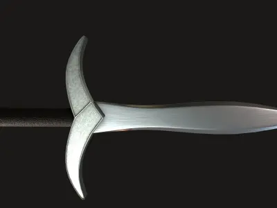Blade with scabbard 3D model 3D model