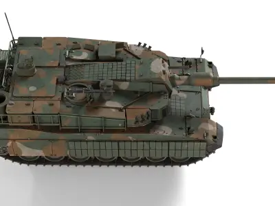 K2 Black Panther Tank Low-poly 3D model