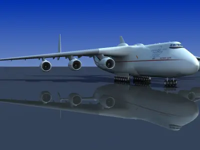 Set of 2 Planes - Antonov and Be-2500 3D model