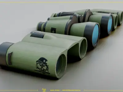 3 game ready Binoculars star wars Low-poly 3D model