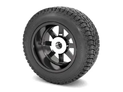 OFF ROAD WHEEL AND TIRE 7 3D model